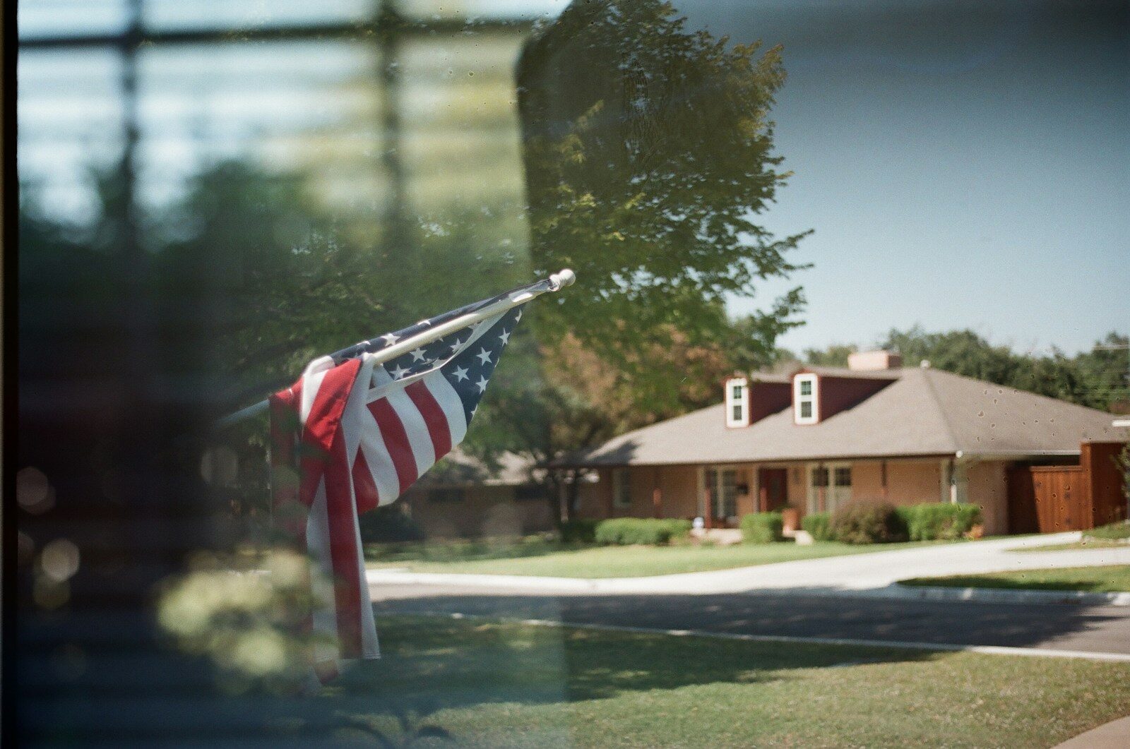 us a flag on pole